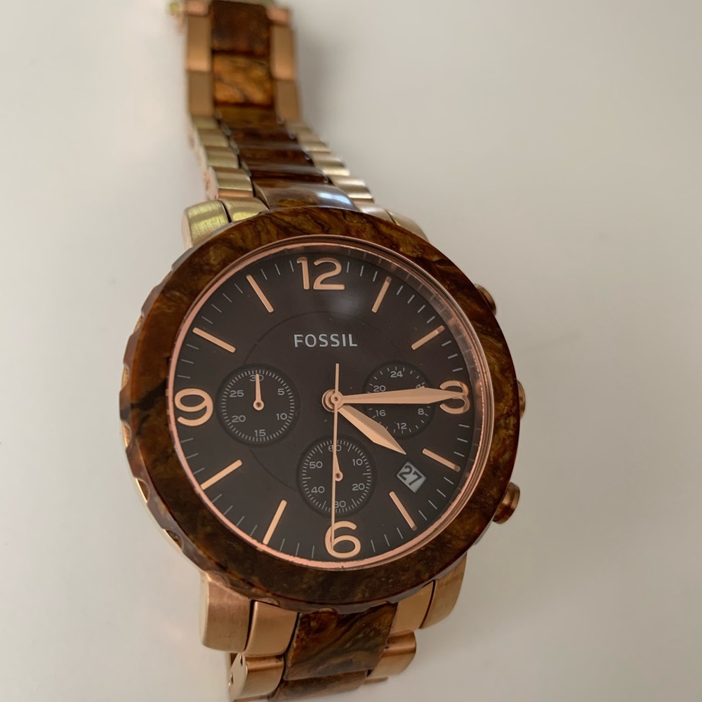 Rose Gold Fossil Watch